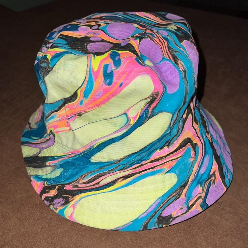 Handpainted Marble Blacklight Responsive Bucket Hat